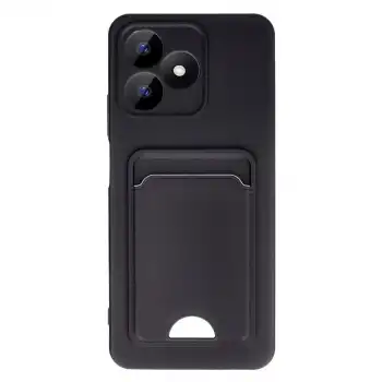 Realme Note 50 4g Kılıf Kelvin Kartvizitli Silikon - Siyah