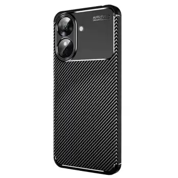 Realme Note 60 Kılıf Auto Focus Karbon Kapak - Siyah