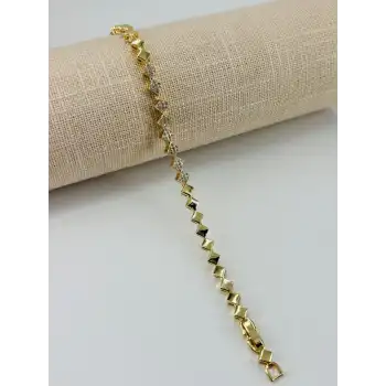 Renk  Pirinç Cm Bileklik 17+2 Cm  - Kbl0491