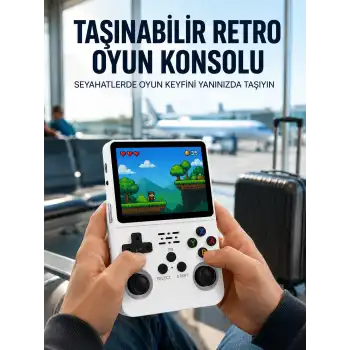 Retro Oyun Cihazı – Çift MicroSD Desteği, Çoklu Platform Uyumu, 3200 mAh Batarya Yeni Nesil