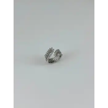 Rodyum Kaplama Zirkon Taşlı Yüzük