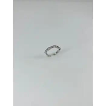 Rodyum Kaplama Zirkon Taşlı Yüzük