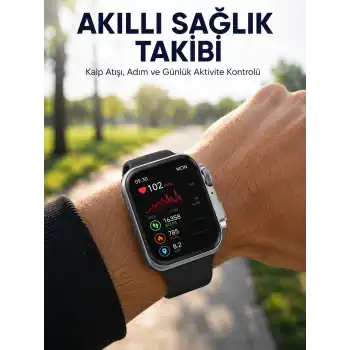 RS12 PRO+ 2025 Serisi Uzun Şarj Süreli Garantili Full Ekranlı Özel Üretim Akıllı Saat – 2GB Hafıza, AMOLED, GPS, Sesli Arama Yeni Nesil