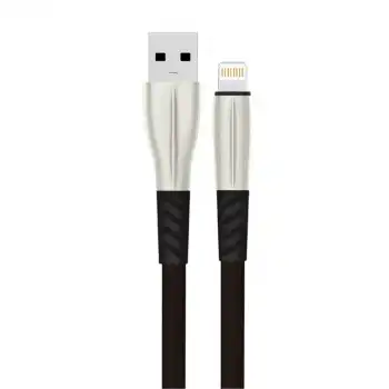 S89 Metal Uçlu Lightning Kablo İphone Uyumlu 1m 2.4a - Siyah
