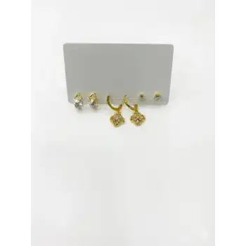 Sallantılı Altılı Küpe