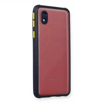 Samsung Galaxy A01 Core Kılıf Miami Şeffaf Silikon - Lacivert