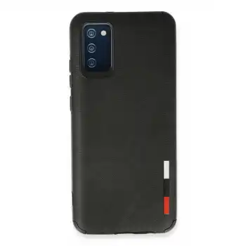 Samsung Galaxy A02s Kılıf Loop Deri Silikon - Siyah