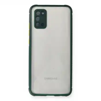 Samsung Galaxy A02s Kılıf Miami Şeffaf Silikon - Koyu Yeşil