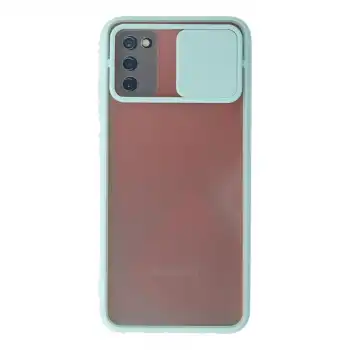 Samsung Galaxy A02s Kılıf Palm Buzlu Kamera Sürgülü Silikon - Turkuaz
