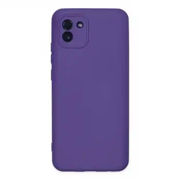 Samsung Galaxy A03 Kılıf Nano İçi Kadife Silikon - Mor