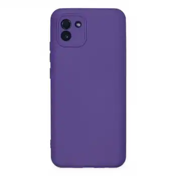 Samsung Galaxy A03 Kılıf Nano İçi Kadife Silikon - Mor