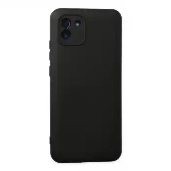 Samsung Galaxy A03 Kılıf Nano İçi Kadife Silikon - Siyah