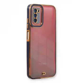 Samsung Galaxy A03s Kılıf Liva Lens Silikon - Mavi