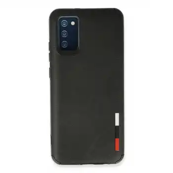 Samsung Galaxy A03s Kılıf Loop Deri Silikon - Siyah
