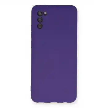 Samsung Galaxy A03s Kılıf Nano İçi Kadife Silikon - Mor