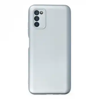 Samsung Galaxy A03s Kılıf Nano İçi Kadife Silikon - Sky Blue