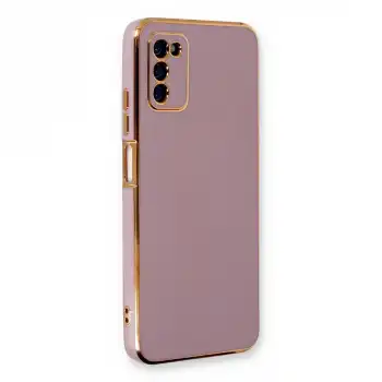 Samsung Galaxy A03s Kılıf Volet Silikon - Mor