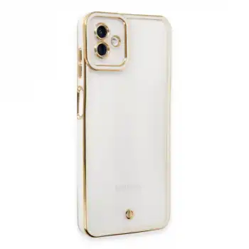 Samsung Galaxy A04 Kılıf Liva Lens Silikon - Beyaz