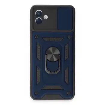 Samsung Galaxy A04e Kılıf Pars Lens Yüzüklü Silikon - Lacivert