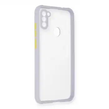 Samsung Galaxy A11 Kılıf Miami Şeffaf Silikon - Lila