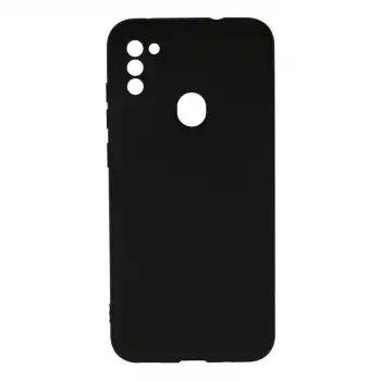 Samsung Galaxy A11 Kılıf Nano İçi Kadife Silikon - Siyah