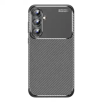 Samsung Galaxy A15 4g Kılıf Auto Focus Karbon Kapak - Siyah