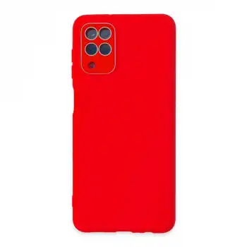 Samsung Galaxy A22 Kılıf Lansman Glass Kapak - Kırmızı