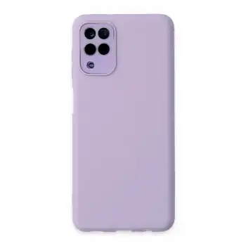 Samsung Galaxy A22 Kılıf Lansman Glass Kapak - Lila