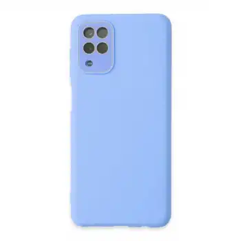 Samsung Galaxy A22 Kılıf Lansman Glass Kapak - Mavi