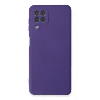 Samsung Galaxy A22 Kılıf Nano İçi Kadife Silikon - Mor