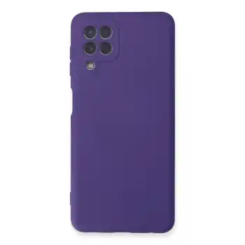 Samsung Galaxy A22 Kılıf Nano İçi Kadife Silikon - Mor