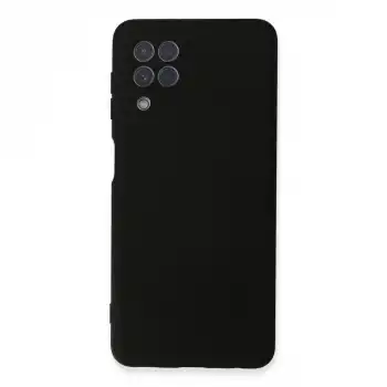 Samsung Galaxy A22 Kılıf Nano İçi Kadife Silikon - Siyah