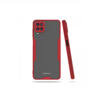 Samsung Galaxy A22 Kılıf Platin Silikon - Kırmızı