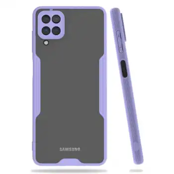 Samsung Galaxy A22 Kılıf Platin Silikon - Lila