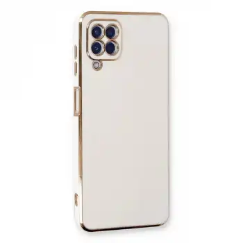 Samsung Galaxy A22 Kılıf Volet Silikon - Beyaz