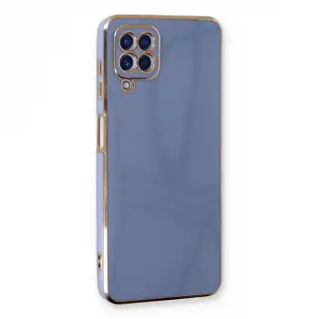 Samsung Galaxy A22 Kılıf Volet Silikon - Mavi