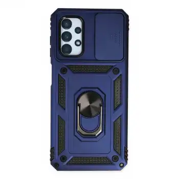 Samsung Galaxy A23 4g Kılıf Pars Lens Yüzüklü Silikon - Lacivert