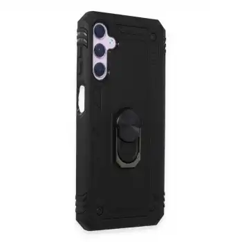 Samsung Galaxy A24 4g Kılıf Sofya Yüzüklü Silikon Kapak - Siyah
