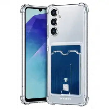 Samsung Galaxy A27 Kılıf Kart Şeffaf Silikon - Şeffaf