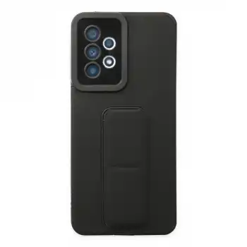Samsung Galaxy A33 5g Kılıf Mega Standlı Silikon - Siyah