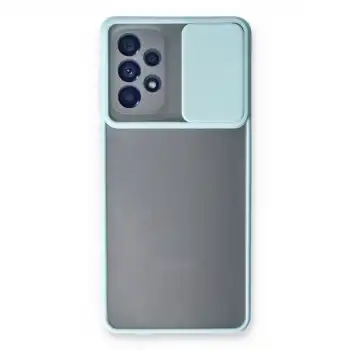 Samsung Galaxy A33 5g Kılıf Palm Buzlu Kamera Sürgülü Silikon - Turkuaz