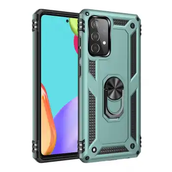 Samsung Galaxy A33 5g Kılıf Sofya Yüzüklü Silikon Kapak - Yeşil