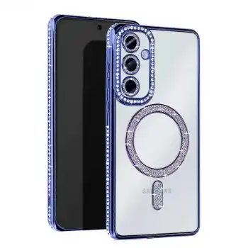 Samsung Galaxy A36 Joke Simli Magneticsafe Kılıf - Mavi