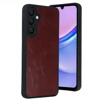 Samsung Galaxy A37 5g Aras Deri Kapak - Bordo