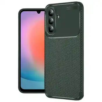 Samsung Galaxy A37 5g Auto Focus Karbon Kapak - Koyu Yeşil