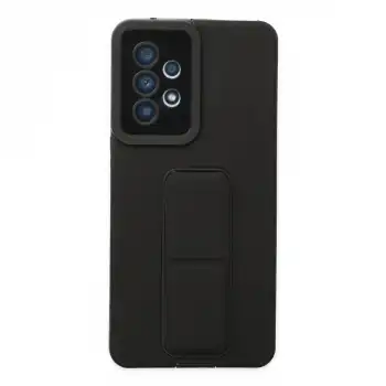 Samsung Galaxy A53 5g Kılıf Mega Standlı Silikon - Siyah