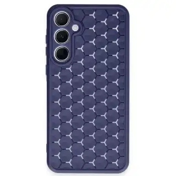 Samsung Galaxy A55 5g Kılıf Petek Silikon Kapak - Lacivert