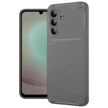 Samsung Galaxy A56 Kılıf Auto Focus Karbon Kapak - Gri