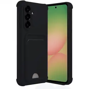 Samsung Galaxy A56 Kılıf Kelvin Kartvizitli Silikon - Siyah