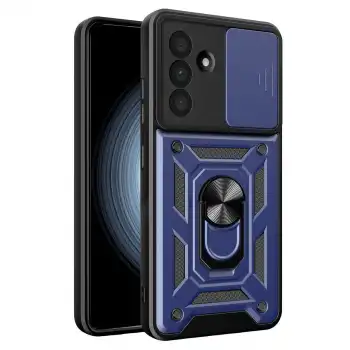 Samsung Galaxy A57 5g Pars Lens Yüzüklü Silikon - Lacivert